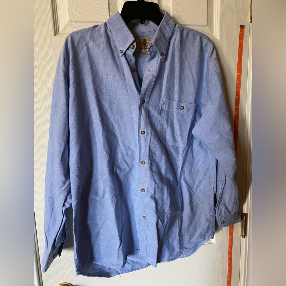 Rare Men’s Dress Shirt Owl Mao Tou Ying Sz L Blue